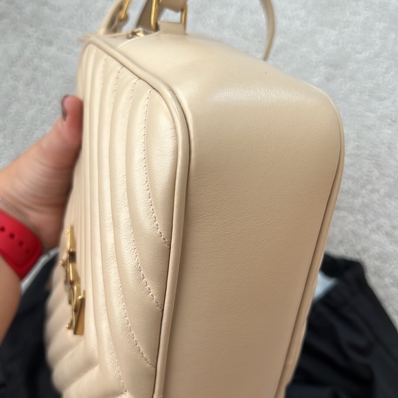 Saint Laurent Loulou quilted camera bag crossbody color poudre - Picture 13 of 13